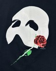 Vintage Phantom Of Opera Mask Shirt Mens Extra Large Black Y2k Graphic Tee 00s