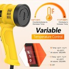 2000w Heat Gun Electric Hot Air Gun Stepless Temperature Heater With 4 Nozzles