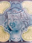 Antique Art Nouveau 6  X 6  Victorian Tile Henry Richards C1900s
