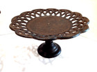 Antique Cast Iron Ornate Cake Stands 11 5    8 75  Lot Of 2