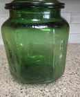 Planters Peanuts Mr  Peanut 12    Green Glass Jar Read Description
