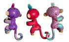 Wowwee 2016 Fingerlings Baby Monkey Purple Red Pink Set Of 3 Working Monkeys