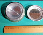 Vintage Aluminum Victorian Musical Powder Puff Box