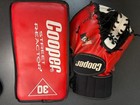 Ed Belfour 30 Cooper Street Reactor Hockey Goalie Glove Blocker Red Black