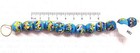 Fancy Turquoise African Trade Beads 12 Pc Venetian Style  T264 Rt