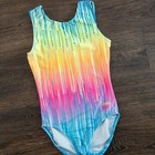 Simone Biles Gk Elite Leotard Gymnastics Bright Rainbow Sequin As Adult Small