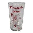 Vintage 1950s Minneapolis Lakers George Mikan Basketball Drinking Glass Tumbler