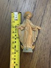 Vintage Hand Carved Wood Virgin Mary Small Carving Figurine 3    Maybe Anri Italy 