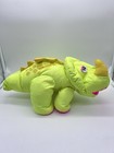 Vintage 1992 Fisher Price Puffalump Dino Roars Green Triceratops Dinosaur Plush