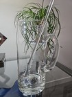 Vintage Mcm Clear Glass Blown Martini Cocktail Pitcher Glass Muddler Stir Stick
