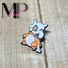 Pokemon Soft Enamel Pin Lapel Collectible Black Rubber Clutch Crushin  Cubone