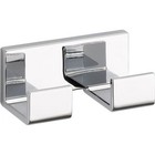 Vero Double Robe Hook Wall Mount Modern Bathroom Accessory Chrome Finish New