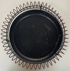 Vintage 50s Black Metal Coil Wire Ashtray Tripod Mid Century Modern Atomic Era