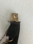 Victorian   Edwardian 1900 s Mourning Watch Fob Black Gold