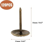 Bivethoi 120 Pcs Brass Upholstery Tacks  7 16  Dia Antique Metal 7 16  