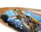 39  Hand Carved Wood Airbrushed Turtle Sea Ocean Life Surfboard Sign Tiki Bar