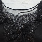 Black Embroidered Sheer Choli Blouse For Women  Lace Detailing And Tie Back