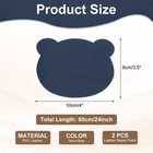 Leather Repair Patch  2 Pcs Self Adhesive Vinyl Patch  4 X 3 5  Navy Blue