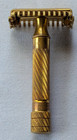Vintage Gillette Aristocrat 1930 s Gold Plated Safety Razor For Parts Or Repair