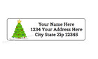 30 Christmas Tree Personalized Return Address Labels 1 In X 2 625 In