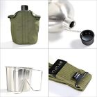 High Quality Canteen Military With Cup And Green Nylon Cover