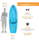 Lifetime 90787 Sit-on-top Dash 66 Recruit 6 5-ft Blue Kayak