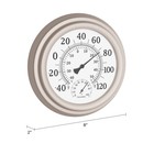 Pure Garden 8-inch Indoor outdoor Wall Thermometer And Hygrometer  silver  8 x2 