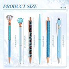 6 Pcs Ballpoint Pens Set Metal Crystal Diamond Pen For Journaling Glitter Pretty
