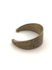 Vintage Afghan Kuchi Tribal Brass Cuff Bracelet 50g Bold Boho Statement Bangle