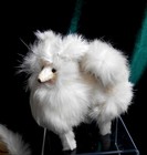 Vintage Samoyed Rabbit Fur Salon Dog With Matching Ear   Hand Muffs  Rare 