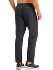 Mens Running Hiking Pants Quick Dry Zipper Pockets Jogger Open Bottom Sweatpants