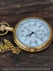 Antique Vintage Elgin Brass Pocket Watch With Brass Pocket Sundial Compass Gift 