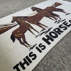 Vtg This Is Horse Country Woven Tapestry Wall Hanging Art Western Fringe Rug