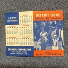 Pocket Schedule Nfl 1977 Detroit Lions Olsonite Corporation