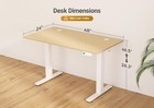 Electric Standing Desk Adjustable Height 48x24  Sit Stand Desk W t-shaped Frame