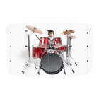 Pennzoni Drum Shield 5ft Acrylic Panels W  Deflector   Bright Chrome Hinges