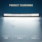 52  Led Light Bar  3   Pods  Mounting Bracket  wiring For Jeep Wrangler Jk 07-17