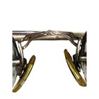 Vintage 12k Gold Filled Rimless Eyeglasses Cable Temples 1940s Oval Frames Case