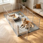 Clear Acrylic Dog Playpen Indoor Whelping Box Pet Cage For Puppies Bunny Cat Pig