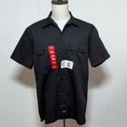 New Dickies Shirt Mens Medium Black Flex Short Sleeve Work Temp Control Cooling