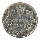 Antique Canada 1885 Large 5 Five Cent Silver Coin Queen Victoria