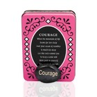 Decorative Metal Gift Box W poem   Inspirational Sentiment Stone - Courage