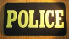 Gemsco Nos Patch Police - 1 Pair - Large Jacket Back - Police - Lime Yellow 