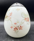 Mt Washington Glass-egg Shape Sugar Shaker muffineer-floral Enameled Decor 4 1 2
