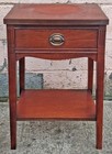 Antique Vintage Colonial Mahogany Solid Wood Nightstand Bedside Table Cabinet