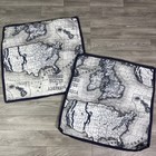 Tommy Hilfiger Navy Blue White Nautical Ocean Map Euro Pillow Sham - Lot Of 2