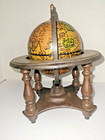 Vintage Old World Desk Size Globe Zodiac Signs   Stand  Made In Italy