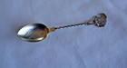 Antique Sterling Silver Souvenir Spoon Juneau Alaska   Twist Handle Bear