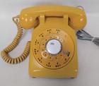 Antique Western Electric Yellow Rotary Dial Desk 500 Phone  Works