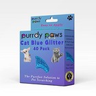 40 Pack Soft Nail Caps For Cat Claws Blue Glitter Kitten